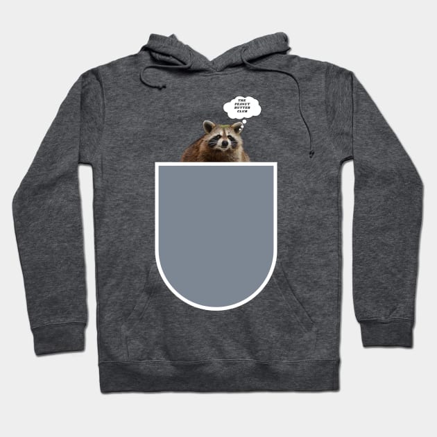 Peanut Butter Club Pocket Raccoon Hoodie by rconyard